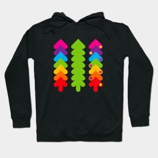 Colorful rainbow trees, version two Hoodie